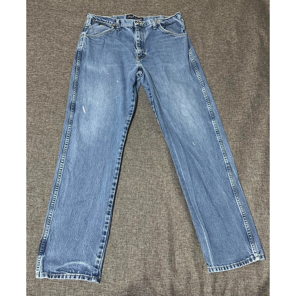 Wrangler Men's 36 X 34 George Straight Cowboy‎ Cut Relaxed Fit Jeans